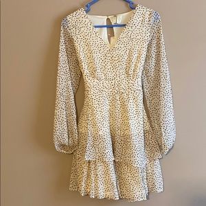 Japa Layered Cream / Brown PolkaDot Dress!😍